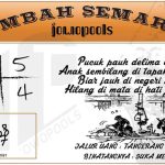 Syair HK Mbah Semar 06 Oktober 2021