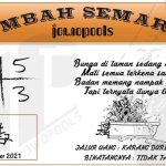 Syair HK Mbah Semar 06 November 2021