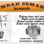 Syair HK Mbah Semar 22 November 2021