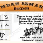 Syair HK Mbah Semar 03 Desember 2021