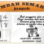 Syair HK Mbah Semar 07 Desember 2021