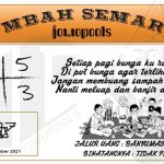 Syair HK Mbah Semar 29 Desember 2021