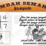 Syair HK Mbah Semar 17 Januari 2022