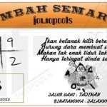 Syair SD Mbah Semar 22 Juli 2022