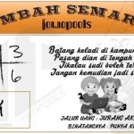 Syair SD Mbah Semar 26 Juli 2022
