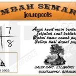 Syair SD Mbah Semar 29 Juli 2022