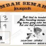 Syair SD Mbah Semar 08 Agustus 2022