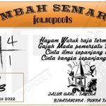 Syair SD Mbah Semar 15 Agustus 2022