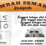 Syair SD Mbah Semar 14 September 2022