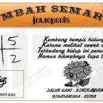 Syair SD Mbah Semar 05 September 2022