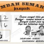 Syair SD Mbah Semar 04 September 2022