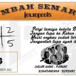Syair SD Mbah Semar 17 September 2022