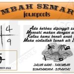 Syair SD Mbah Semar 30 September 2022