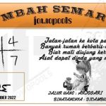 Syair SGP Mbah Semar 01 September 2022