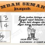 Syair SGP Mbah Semar 15 September 2022