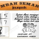 Syair SGP Mbah Semar 18 September 2022
