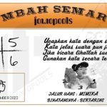 Syair SGP Mbah Semar 22 September 2022