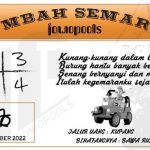 Syair SD Mbah Semar 03 Oktober 2022