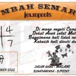 Syair SDY Mbah Semar 28 November 2022