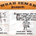 Syair SGP Mbah Semar 18 November 2022