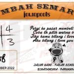 Syair SGP Mbah Semar 28 November 2022