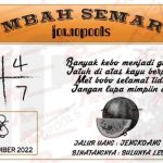 Syair SGP Mbah Semar 10 November 2022