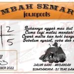 Syair SDY Mbah Semar 13 Desember 2022