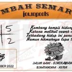 Syair SGP Mbah Semar 02 Desember 2022
