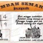 Syair SGP Mbah Semar 21 Desember 2022