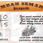 Syair SGP Mbah Semar 04 Desember 2022