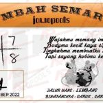 Syair SGP Mbah Semar 24 Desember 2022