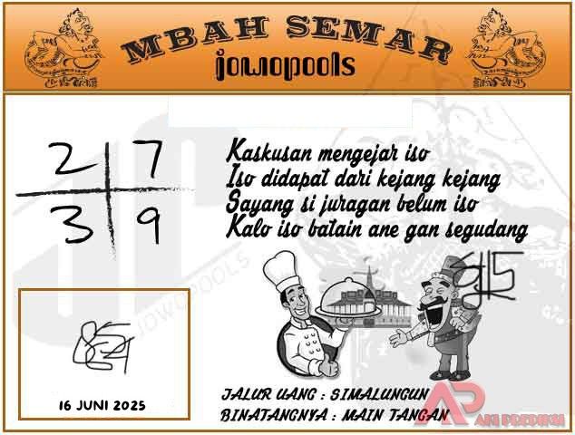 Syair SD Mbah Semar 16 Juni 2025